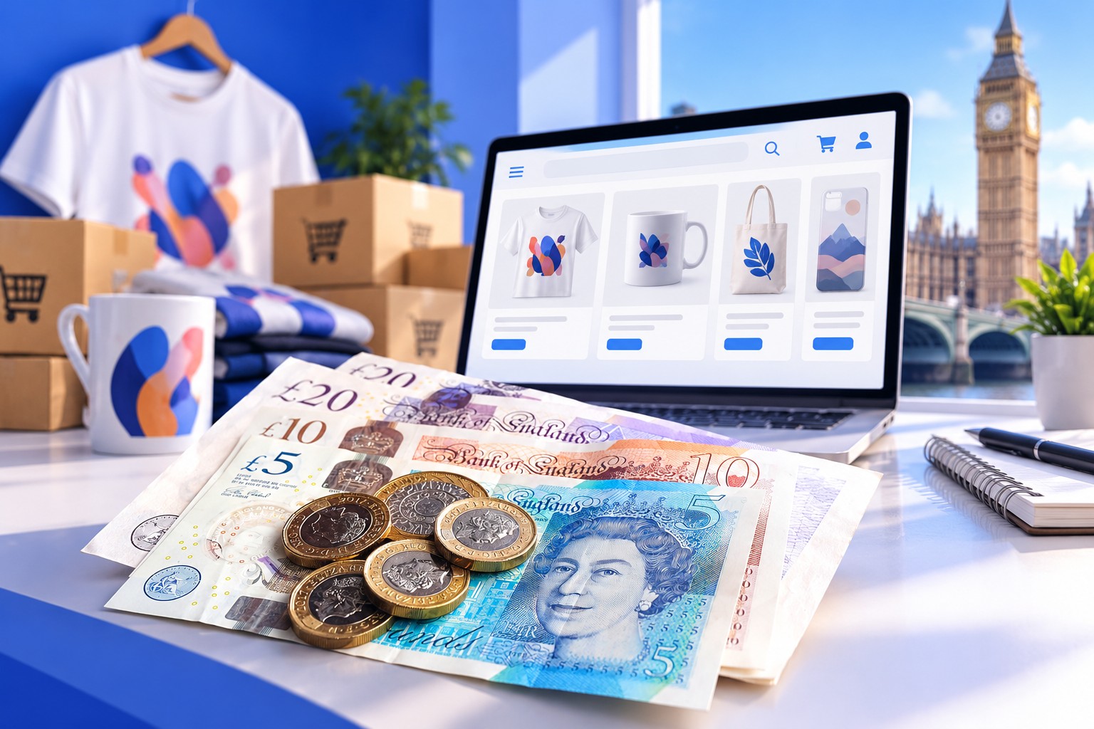UK creator with custom printed products for a print on demand business